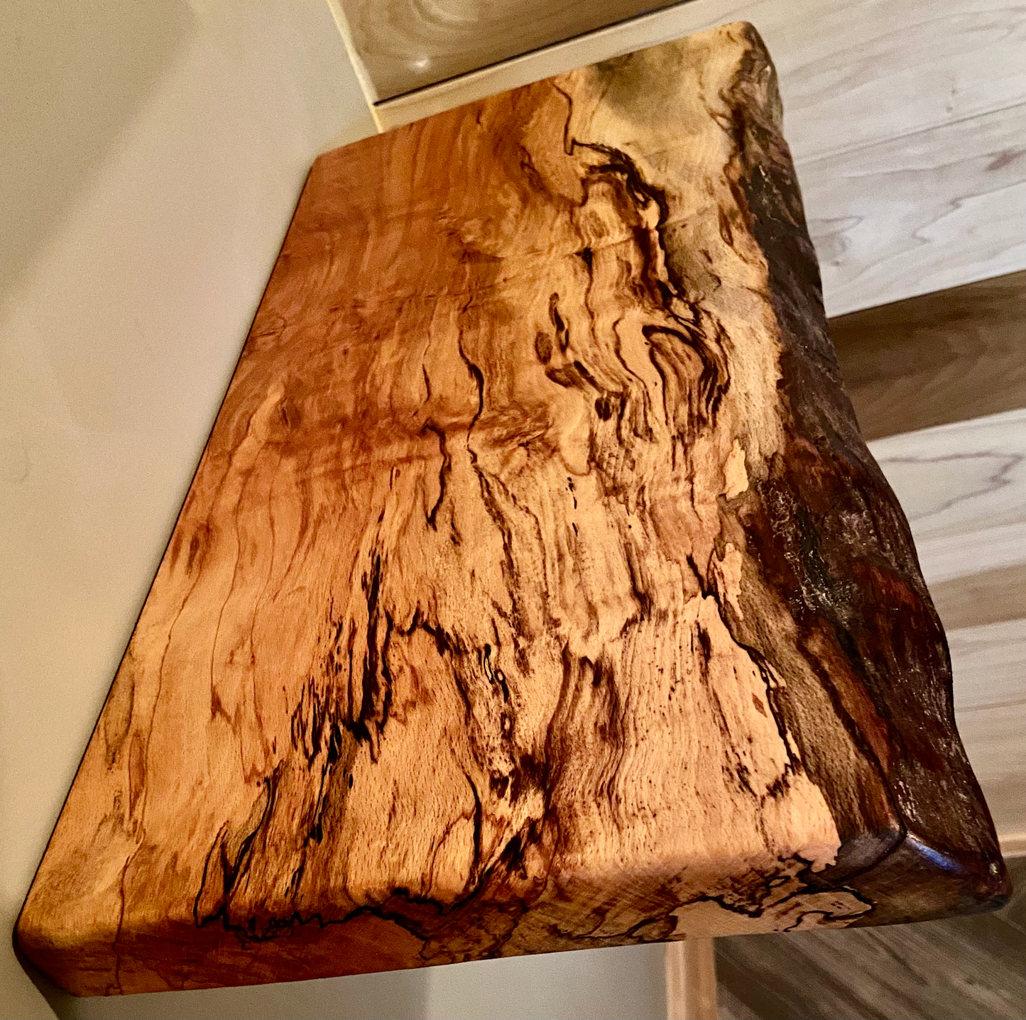 Spalted Sycamore Floating Shelves